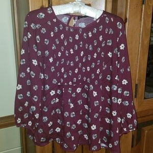 EUC Blu Pepper Floral Blouse L